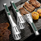 Stainless Steel Grill Tongs For Cooking BBQ Non-Slip Salad Clips