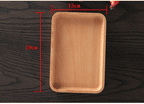Round Rectangular Wooden Tray Breakfast Dinner Dessert Tea Tray