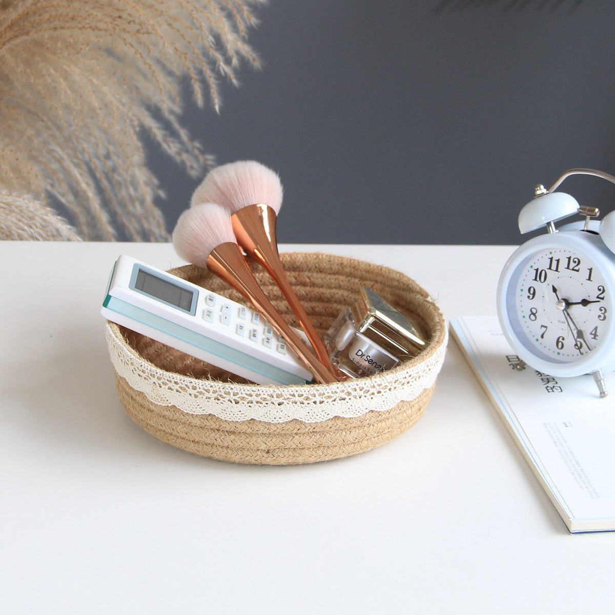 Cotton Woven Decorative Boxes for Countertop Organizing Cosmetic Perfume