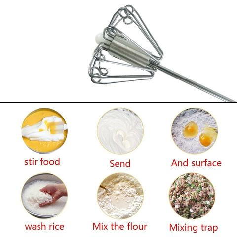 Stainless Steel Semi-Automatic Hand-Push Whisk
