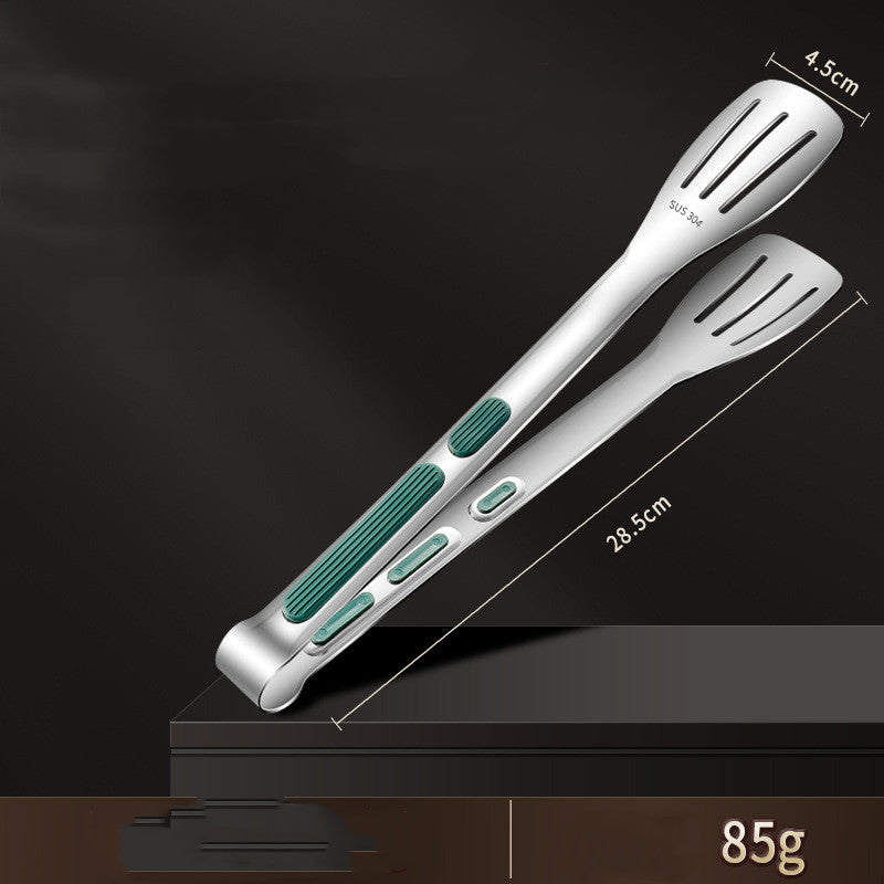 Stainless Steel Grill Tongs For Cooking BBQ Non-Slip Salad Clips