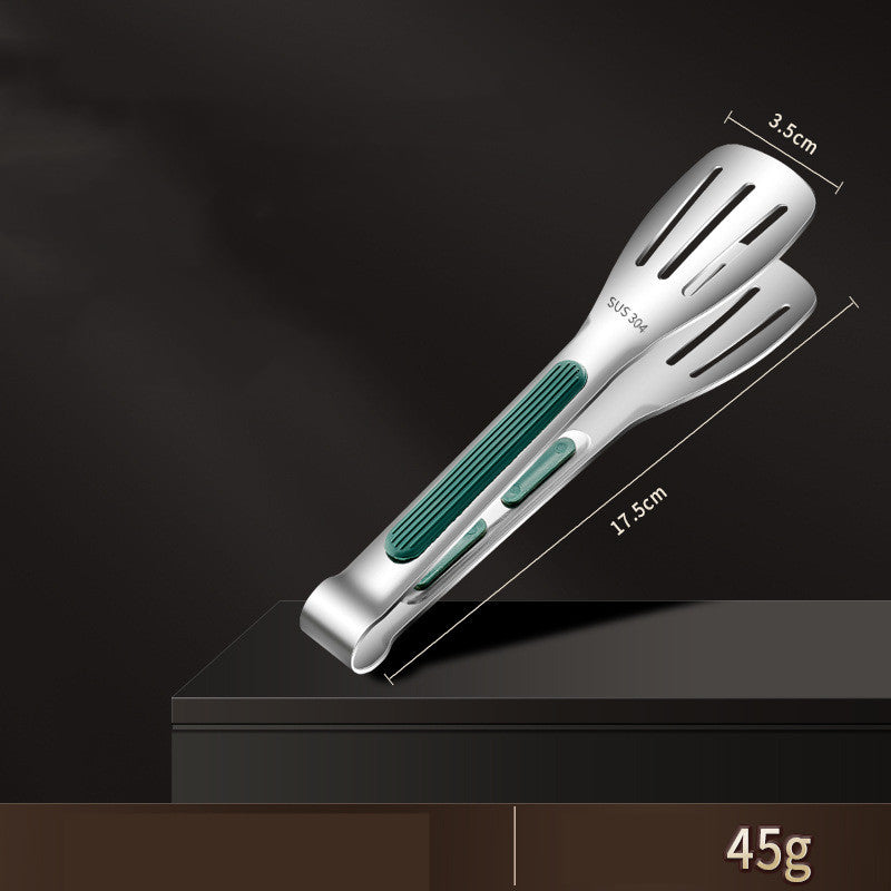 Stainless Steel Grill Tongs For Cooking BBQ Non-Slip Salad Clips