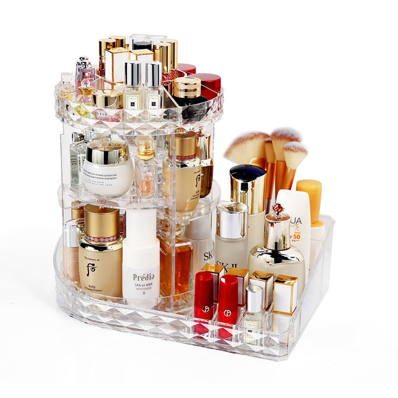 Acrylic Diamond Pattern Desktop Organizing Shelf