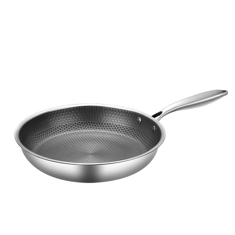 Household Stainless Steel Full Screen Honeycomb Frying Pan
