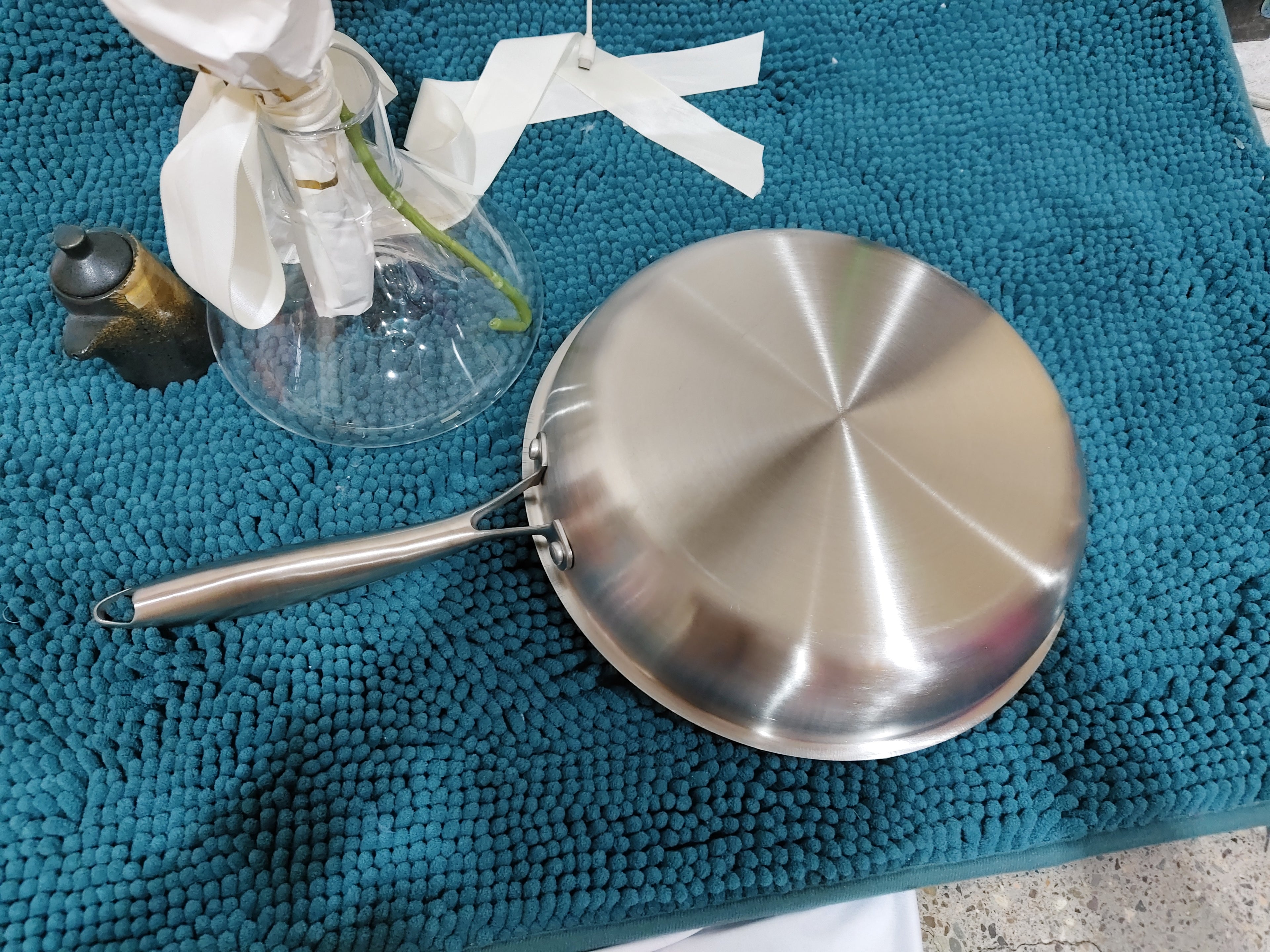 Household Stainless Steel Full Screen Honeycomb Frying Pan