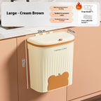 Wall-mounted Kitchen Waste Storage Bucket With Lid